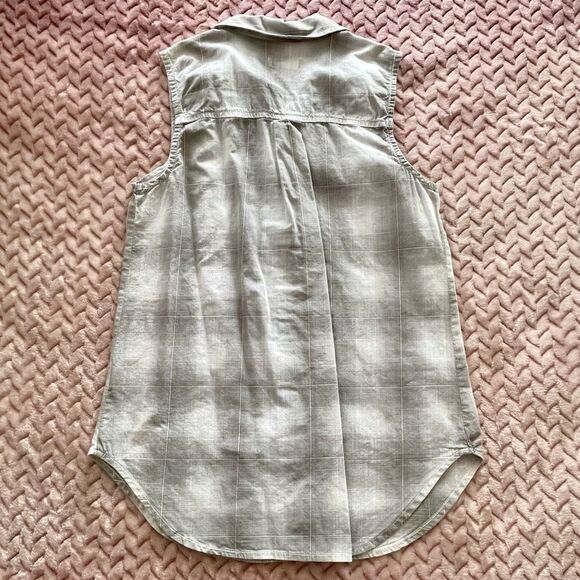 Abound Plaid Button Down Sleeveless Top Womens Size XS - Picture 3 of 3